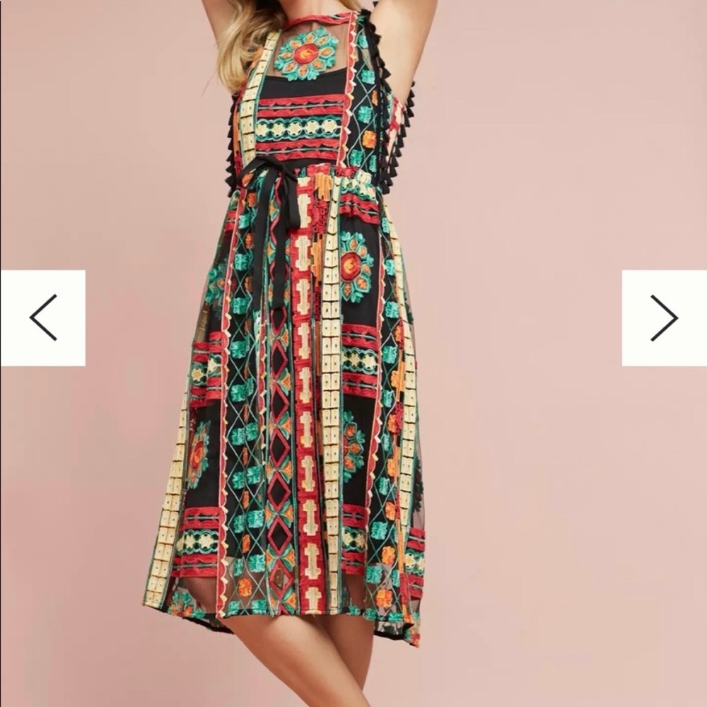 Anthro Eva Franco Embroidered Dress